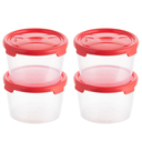 Home One Stylo Assorted Colour Plastic Container 280 ml (Set of 4)