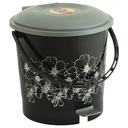 Home One Super Silver Plastic Dustbin with Lid 7 L