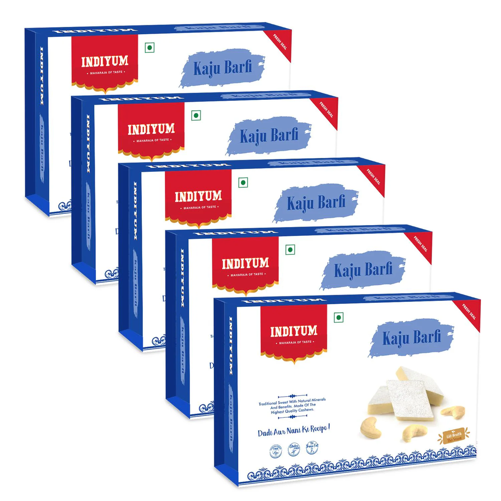 Indiyum Kaju Barfi 1 Kg (200g X 5)