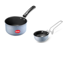 Jensons Premium Quality Grey Nonstick 17cm Saucepan + 11 cm Tadka Pan | Milk Pan| Tea Pan| Induction Friendly | (Pack of 2)