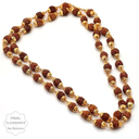 KRIWIN Rudraksha Mala with Golden Cap for Unisex Gold-plated Plated Alloy Chain