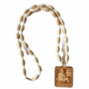 KRIWIN-Shri Bageshwar Dham Tulsi kanthi mala Original with Hanuman Locket Wood Chain Set