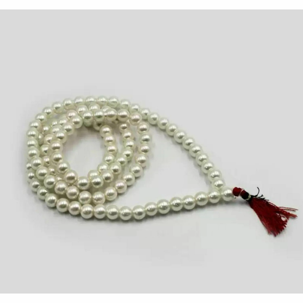 KRIWIN White pearl Moti mala necklace for all of occassion