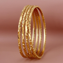 Lucky Jewellery 18K Gold Plated Designer Gold color Traditional Ethnic Bangles set For Women For Women (198-J1BG-1724-4-26)