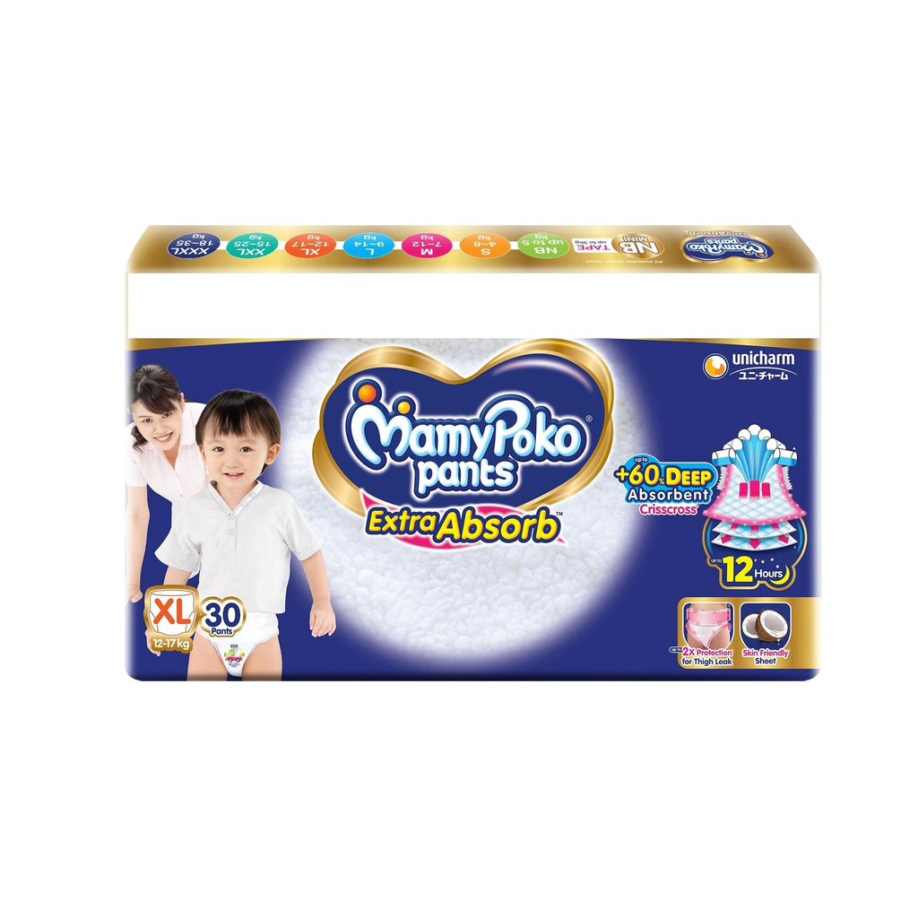 MamyPoko Pants Extra Absorb  XL30 |Baby Diapers |XL |30 count