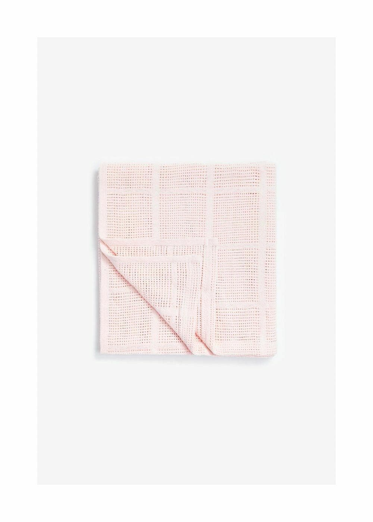Mothercare essentials cot bed cellular blanket pink