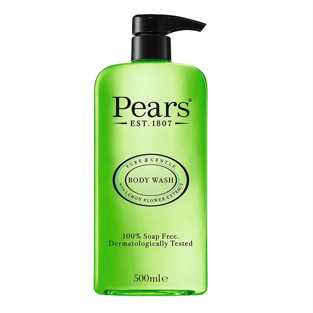 Pears Pure And Gentle Shower Gel, Body Wash With Oil Clear Formula With Lemon Flower Extracts With Soap Free, 500 Ml