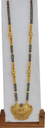 Ramdev Art Fashion Jewellery Gold, Black Gold-Plated Copper, Alloy, Metal Mangalsutra For Women