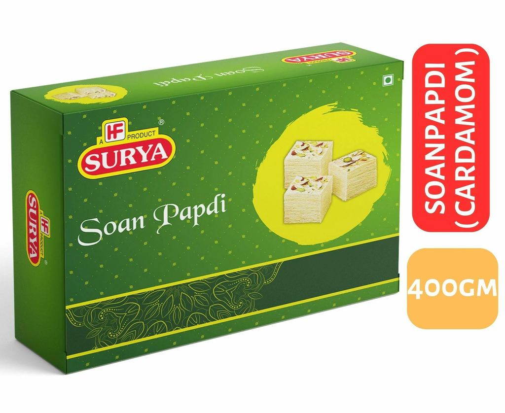 HF, Surya 400g Soan Papdi| Best Indian Sweet| Flavoured with Cardamom