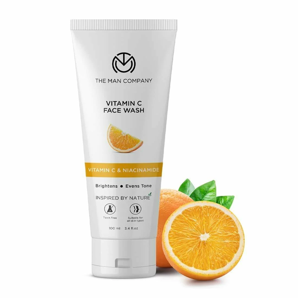 The Man Company Skin Brightening Vitamin C Face Wash with Turmeric and Niacinamide 100 ml