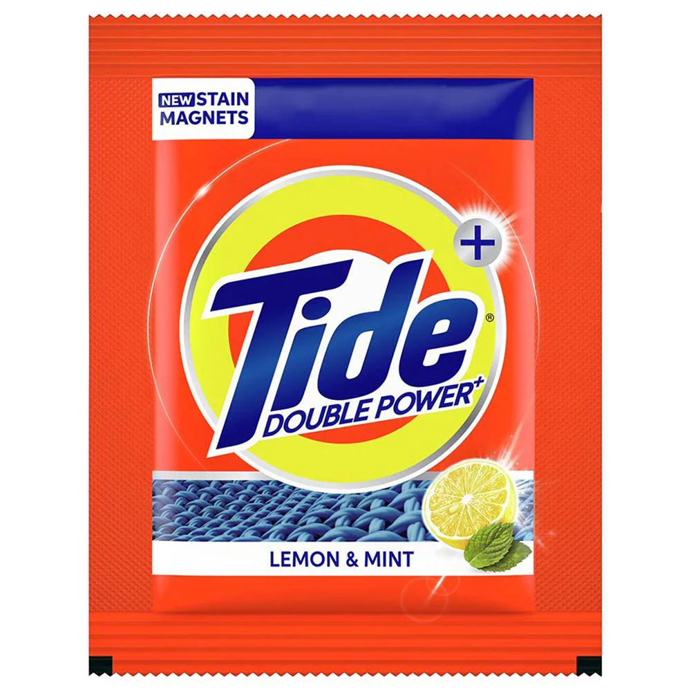 Tide Plus Double Power Lemon & Mint Detergent Powder 75 g X 12
