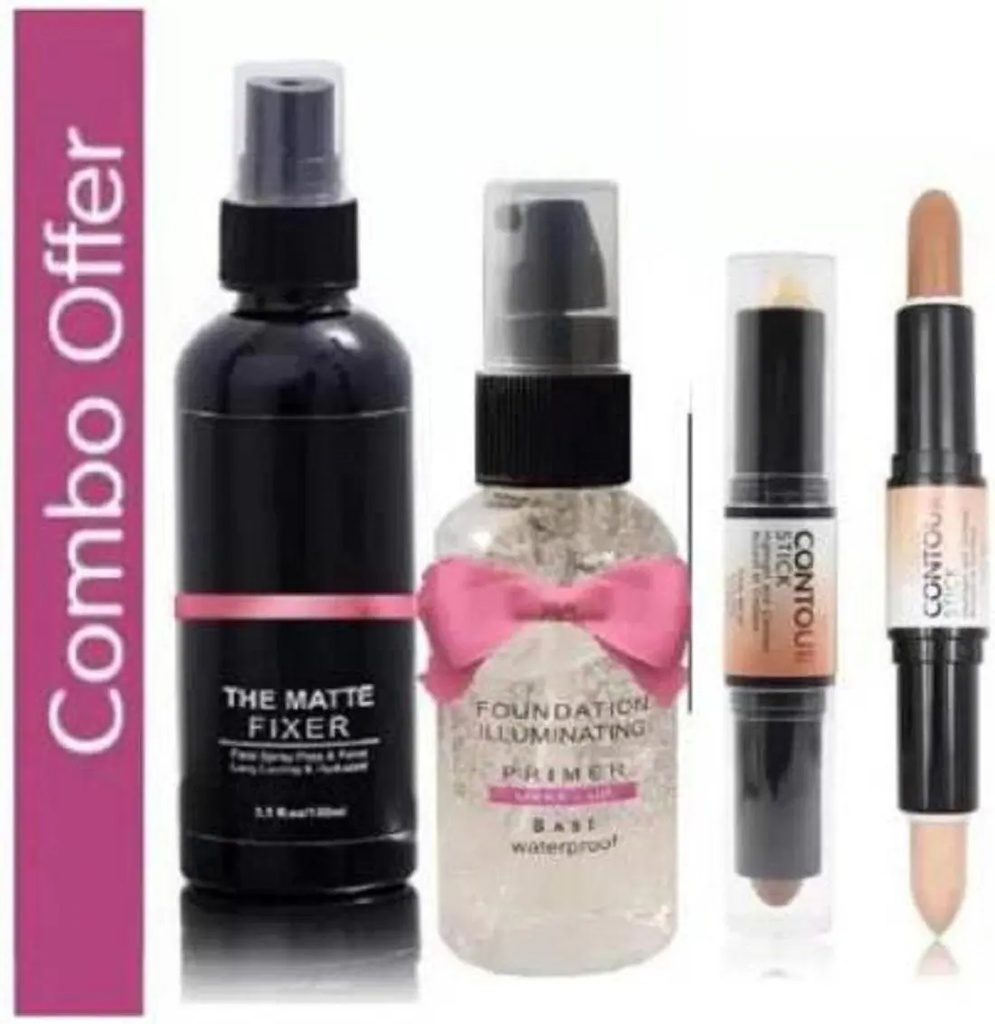 Toroka Women Makeup Kit Combo (Spray, Primer, Highlighter)