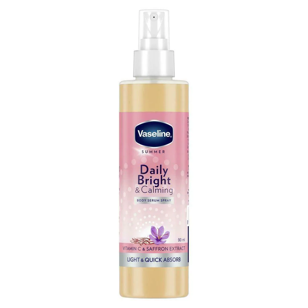 Vaseline Daily Bright & Calming Vitamin C & Saffron Extract Body Serum Spray 90 ml