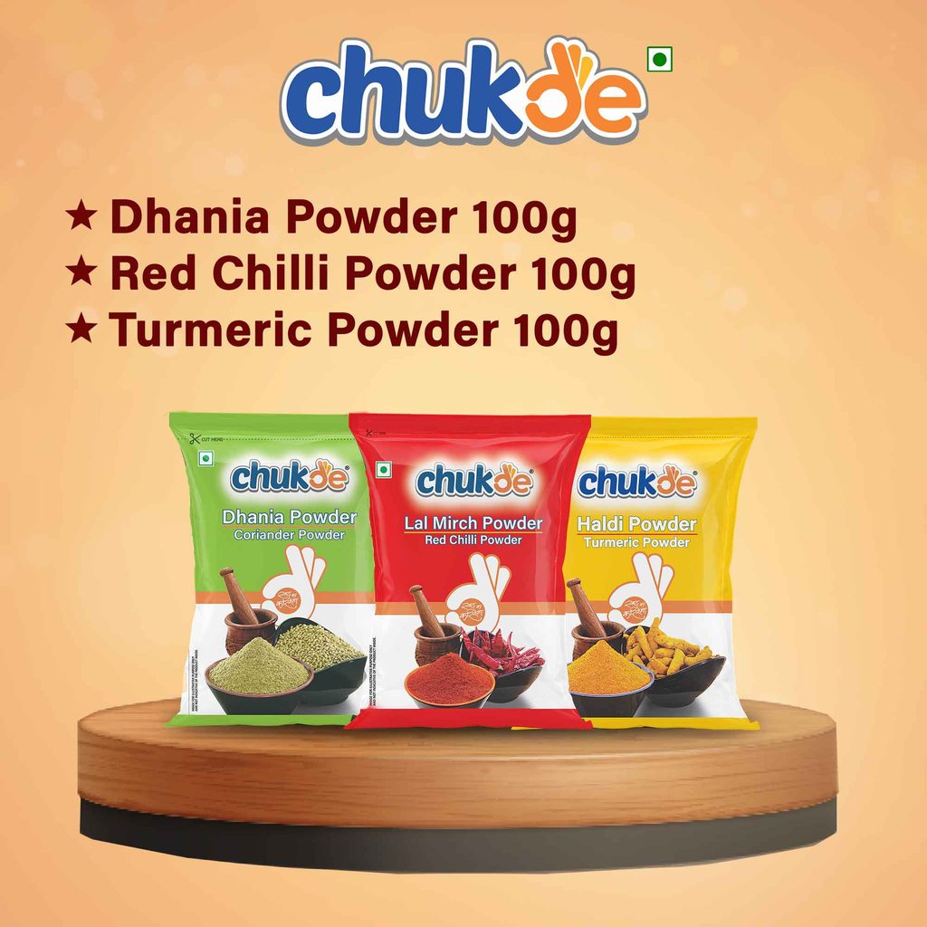 Pack Of 3 - Dhania Powder, Chilli Powder & Turmeric Powder 10% off
