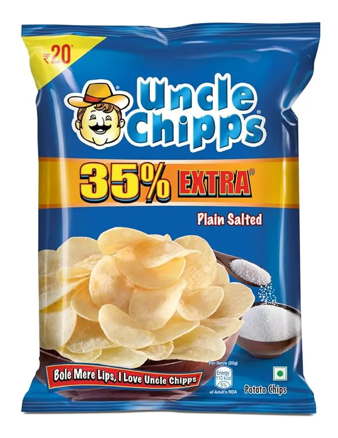 [uncle-chips-potato-chips-50g-plain-salted-flavour-crispy-chips-snacks] Uncle Chips Potato Chips 50g, Plain Salted Flavour, Crispy Chips & Snacks
