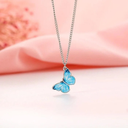 AJS Cute Butterfly Pendant necklace For Women | Necklace Gift Women & Girls | Blue Butterfly Pendant | 3d pendant | fashion necklace for women
