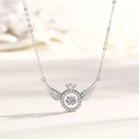 AJS Silver Plated Elegent Pendant Necklace for Women | Jewelry Wings Necklaces For Women necklace set | fashion necklace for women | Pendants Jewellery Gifts for Her | locket chain (Pack Of -1)
