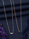 Brandsoon Neck Chain Beautiful Moti and eyes Design Casual Brass Gold Plated 2Combo Women's and Girl's Chain and pendent