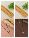 Brandsoon Women's Pride Traditional pack of 4 diamond Gold Plated Alloy Mangalsutra
