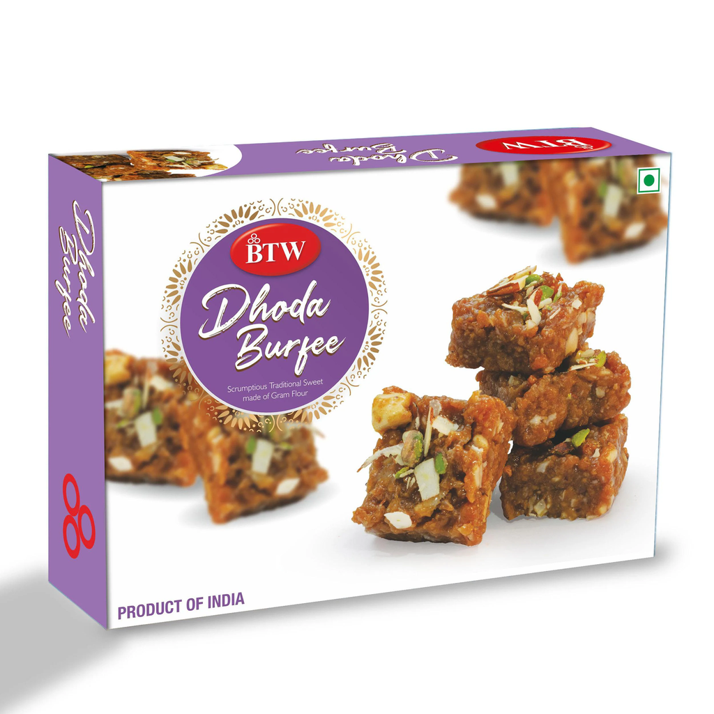 BTW Dodha Special Barfi 200g (Barfi / Burfi | Indian Mithai / Festive Sweets Gift Pack / Box | Diwali Sweet Gifts)