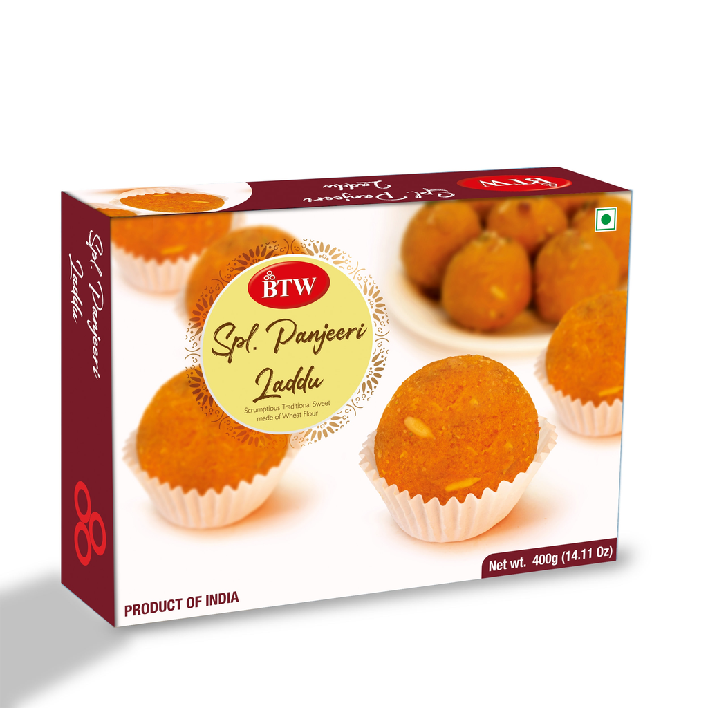 BTW Special Special Panjiri Laddu 400g (Laddoo / Ladoo | Indian Mithai / Festive Sweets Gift Pack / Box | Diwali Sweet Gifts)