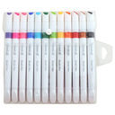 Camlin Assorted Plastic 4019272 Brush Pen (12 Shades)
