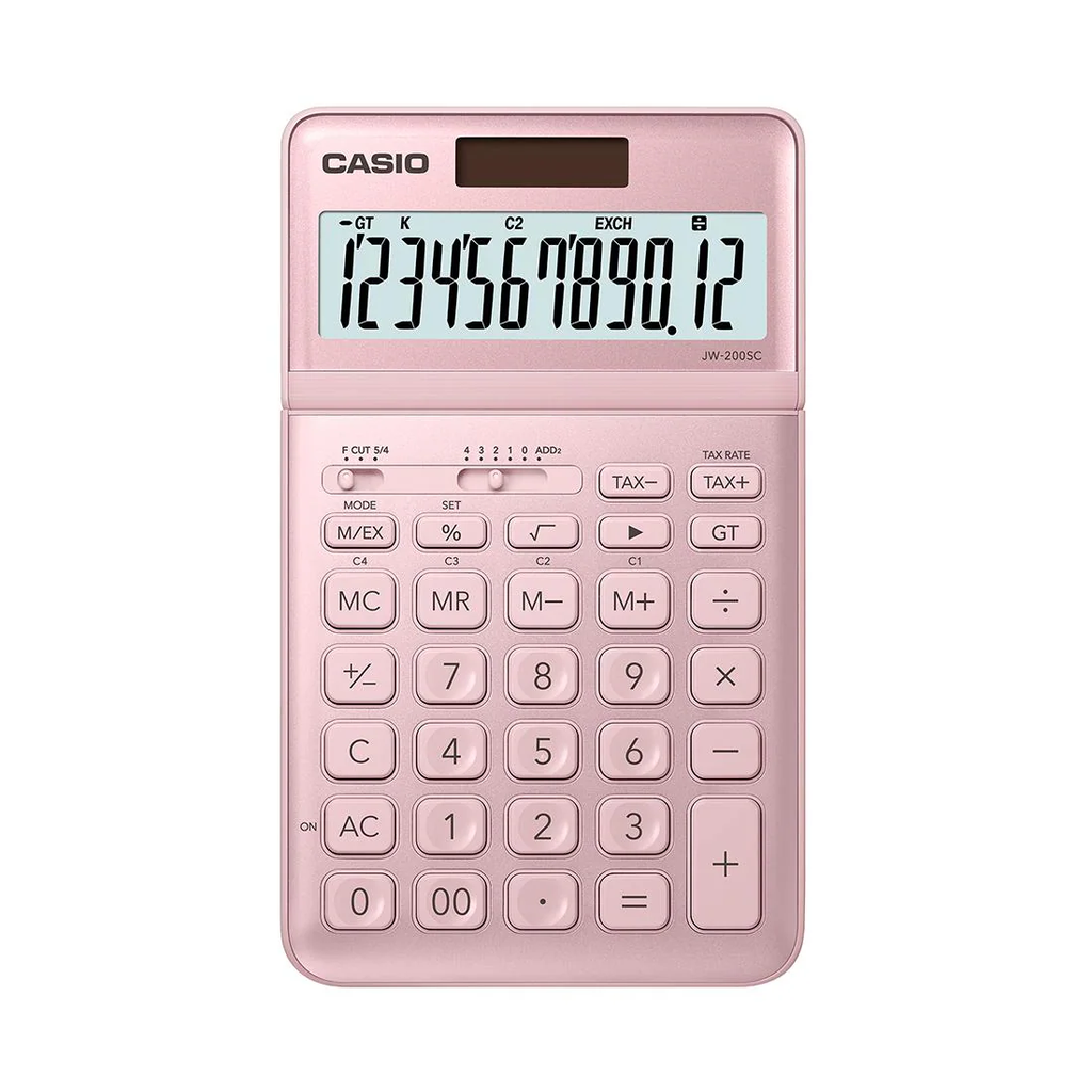 Casio JW-200SC-PK Premium & Stylish Calculator (Pink)