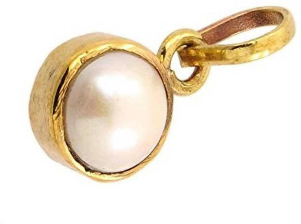 Chopra Gems Stone Certified and Natural Gaumti Chakra Pendant Without Chain Gold (Men and Women) (RING--0398221032 fk2)