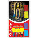 Colgate Zig Zag Charcoal (Medium) Toothbrush 4 pcs