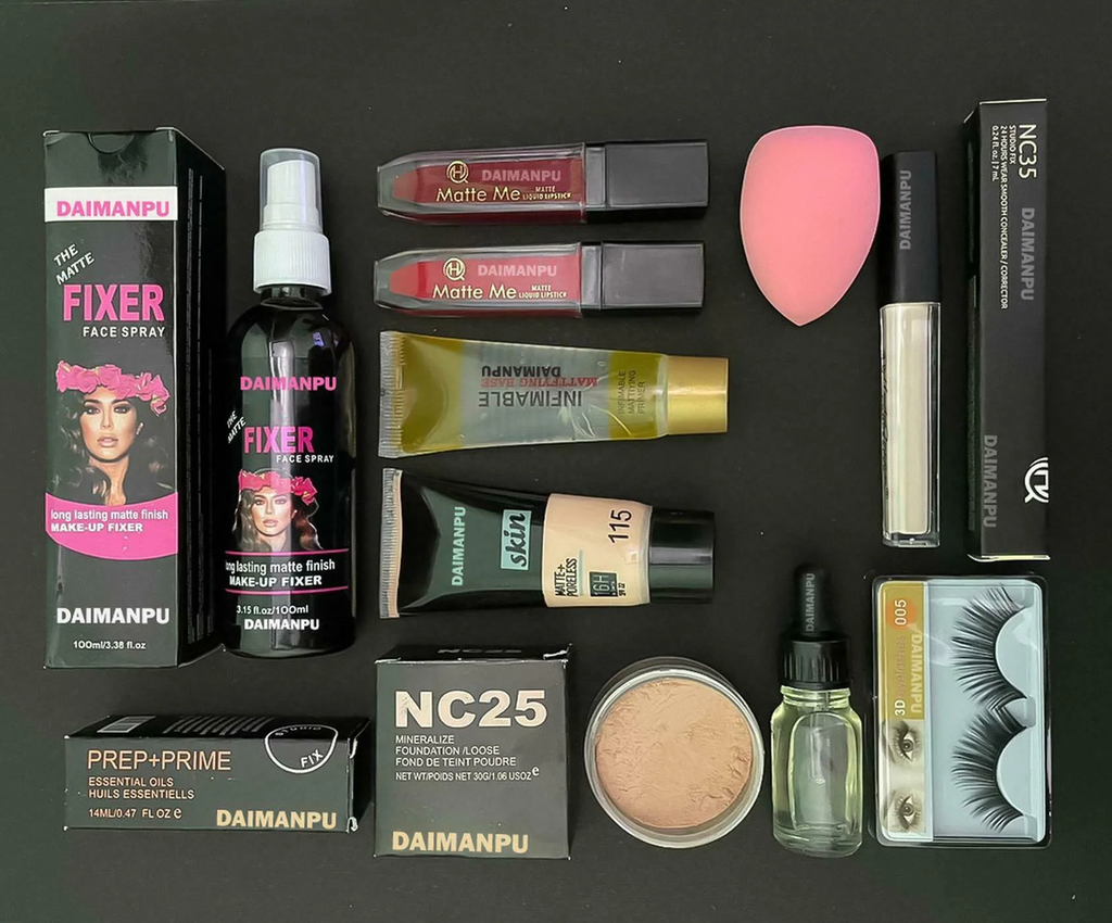 DAIMANPU Big Matte Lipsticks Exclusive Face Makeup Combo Kit, Matte Makeup Set for Girls (10 Items in the set)