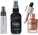 DAIMANPU Makeup Primer, Makeup Fixer and Makeup Liqiud Highlighter Combo for Women Waterproof Longlast (3 Items in the set)