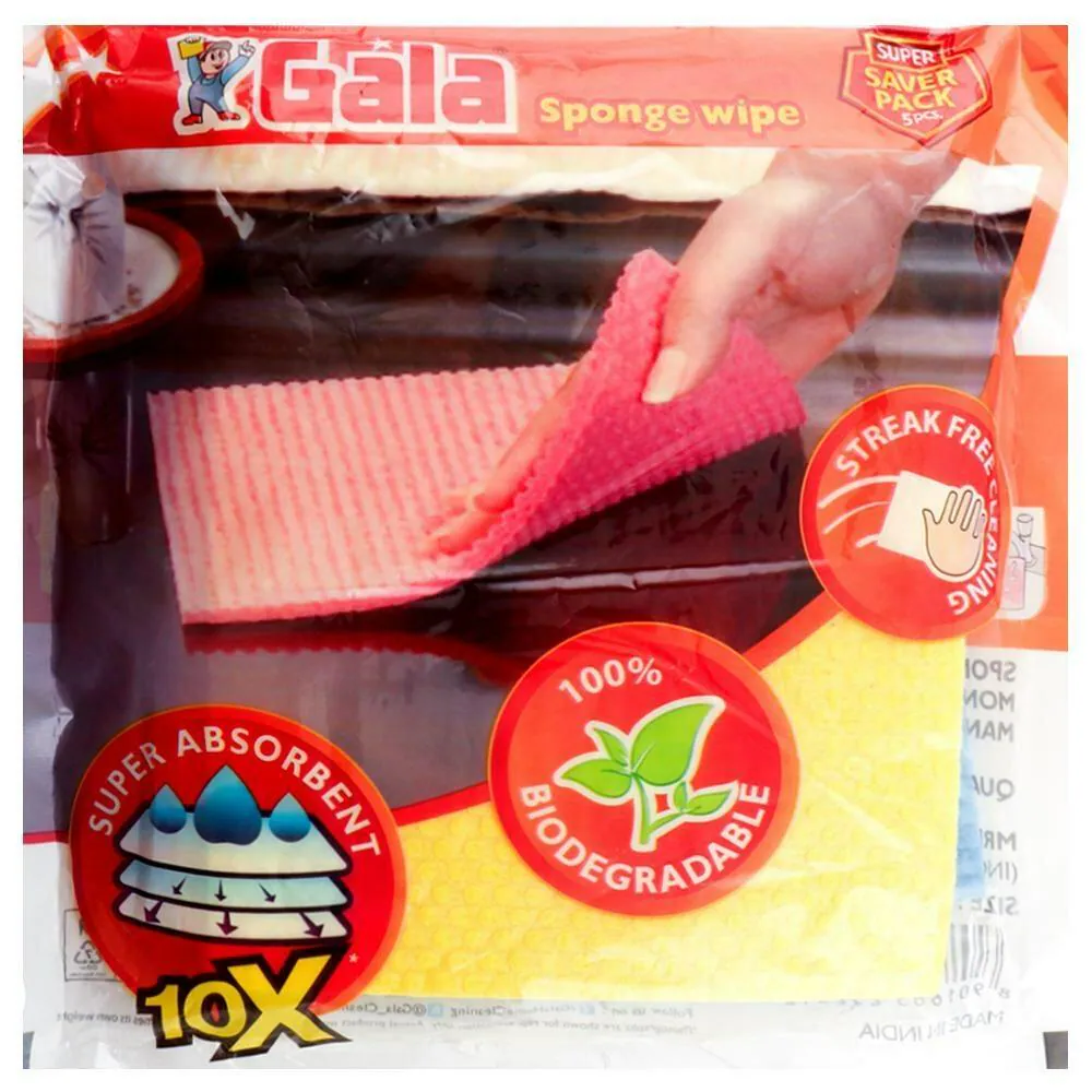 Gala Sponge Kitchen Wipes 5 pcs (17.5 cm x 15 cm)
