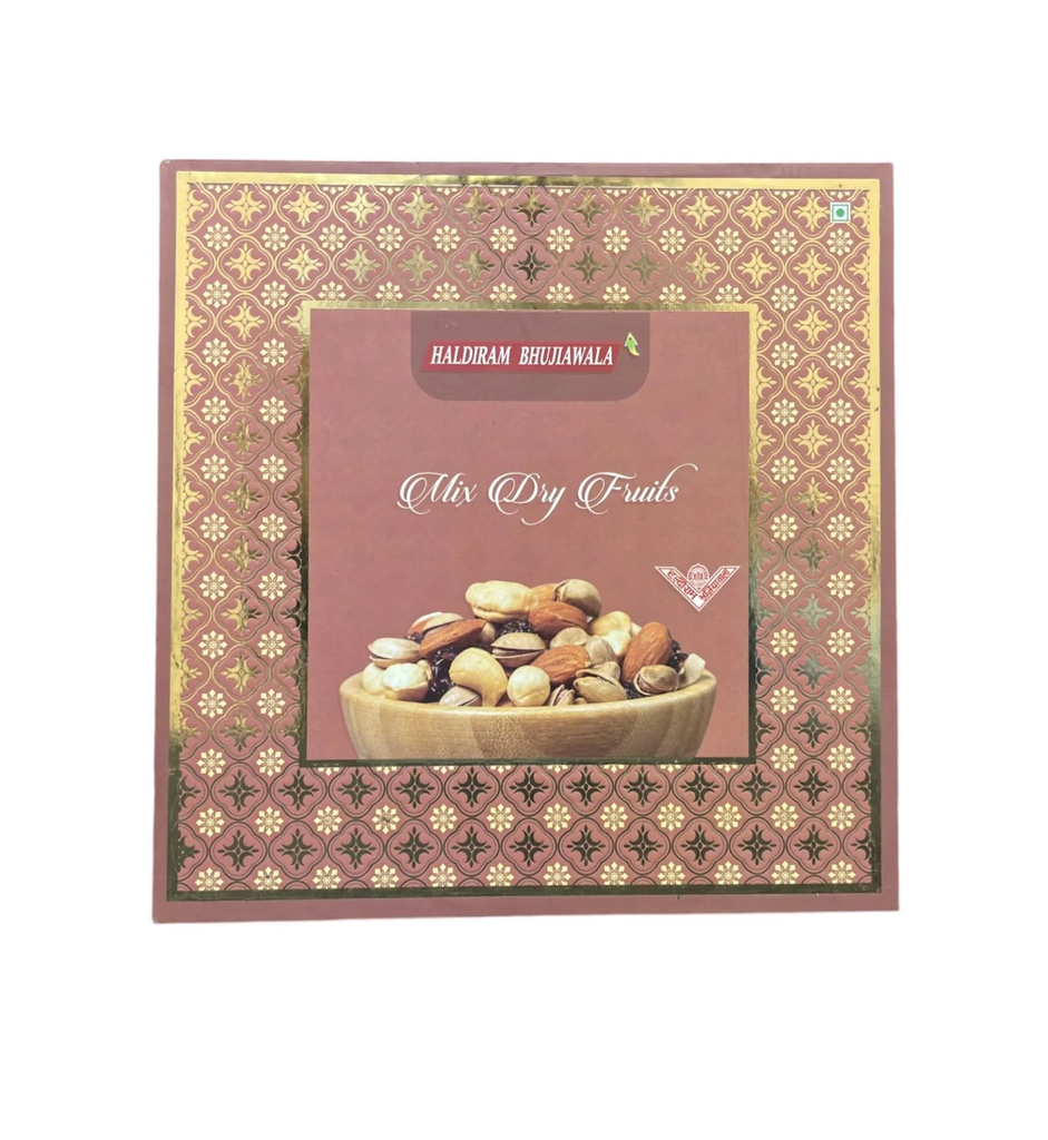 Haldiram Bhujiawala Royal Dry Fruits Gift Pack 425 Grams MDF Box Packing ( Almond, Salted Pistachios, Raisin, Cashew Nuts )