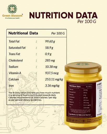 A2 Gir Cow Ghee - 300 ML | Vedic Bilona Ghee I Hand Churned Ghee