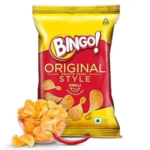[bingo-original-style-chilli-sprinkled-flat-cut-spicy-potato-chips-pack-for-snacks-90g] Bingo! Original Style Chilli Sprinkled - Flat Cut Spicy Potato Chips Pack for Snacks â€“ 90g