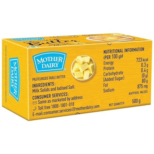 [mother-dairy-butter-pouch-500-g] Mother Dairy Butter Pouch, 500 g