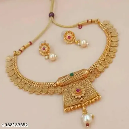 AAFIYA Present Necklaces & Pendants-01-Free Size-Gold