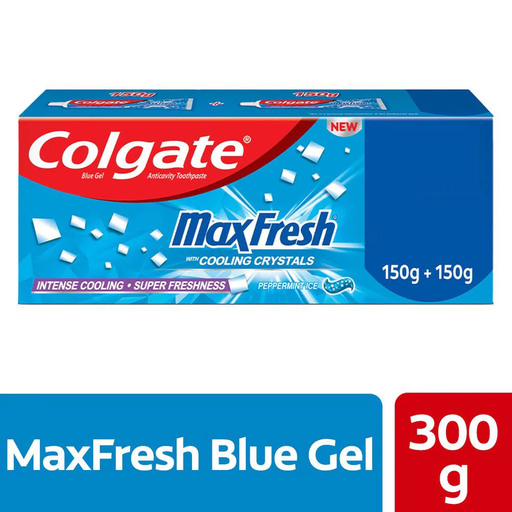 Colgate Max Fresh Peppermint Ice Blue Gel Toothpaste 300 g
